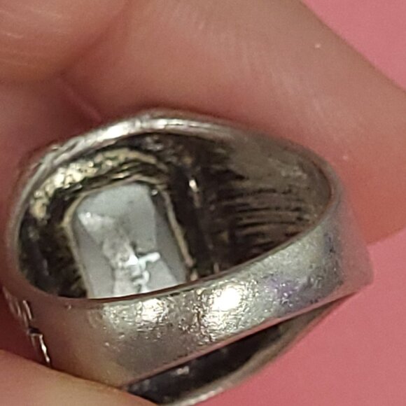 Tanzanite Crystal Rhinestone Men's Ring - Healing Power ring 8.5 - Picture 4 of 5